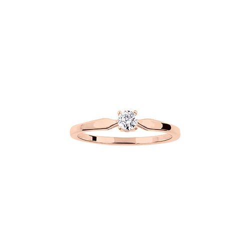 Bague Femme - Or 18 Carats - Diamant 0,18 Carats