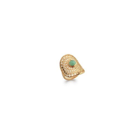 Bague Femme - Plaqué Or - Aventurine