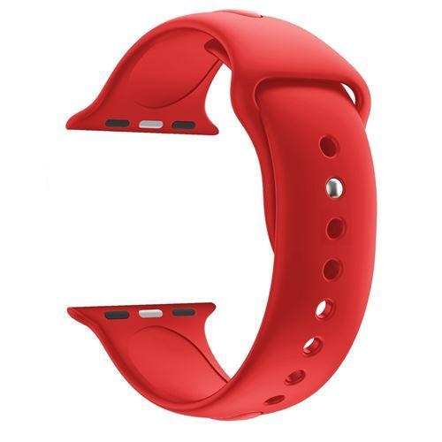 Bracelet De Remplacement En Silicone Rouge Compatible Avec Apple Watch 38mm 40mm 41mm Taille M/L [Toproduits®]