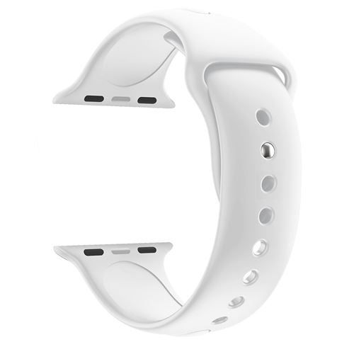Bracelet De Remplacement En Silicone Blanc Compatible Avec Apple Watch 38mm 40mm 41mm Taille M/L [Toproduits®]