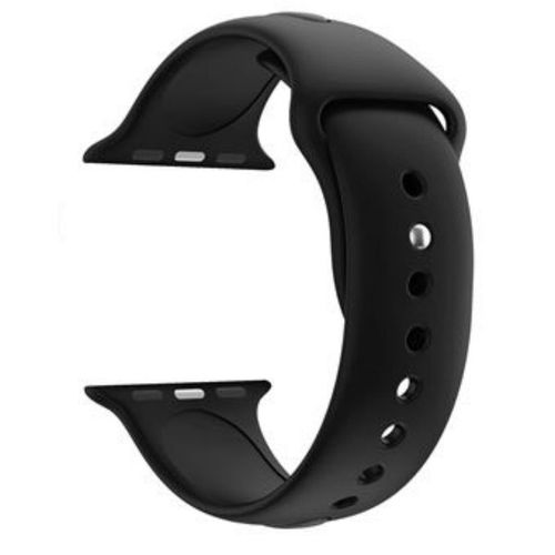 Bracelet De Remplacement En Silicone Noir Compatible Avec Apple Watch 38mm 40mm 41mm Taille M/L [Toproduits®]