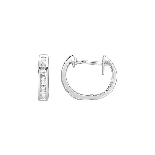 Créoles Femme - Or 18 Carats - Diamant 0,2 Carats