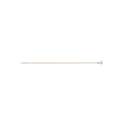 Chaîne Femme 40 Cm - Maille Forçat Diamanté - Or Rose 18 Carats - Largeur 1.15 Mm