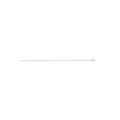 Chaîne Femme 40 Cm - Forçat Diamanté - Or Rose 18 Carats - Largeur 0.97 Mm