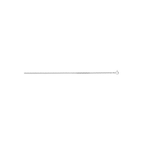 Chaîne Mixte 40 Cm - Maille Forçat Diamantée - Or Blanc 18 Carats - Largeur 2.45 Mm