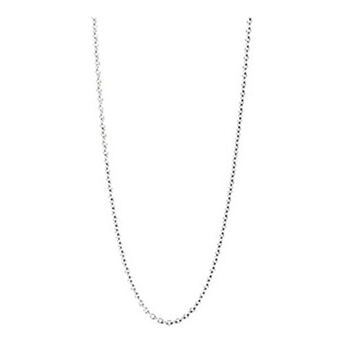 Chaîne Femme 40 Cm - Maille Forçat Rond - Or Blanc 18 Carats - Largeur 1.10 Mm