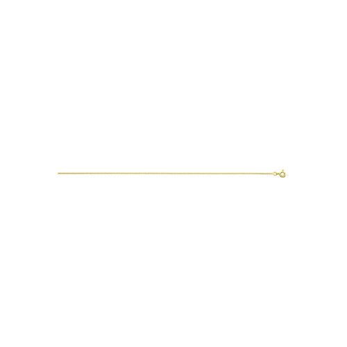 Chaîne Femme 40 Cm - Maille Forçat Rond - Or 18 Carats - Largeur 1.30 Mm