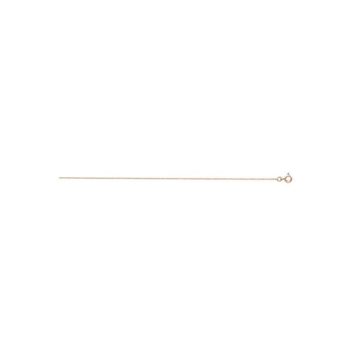 Chaîne Femme 40 Cm - Maille Forçat Rond - Or Rose 18 Carats - Largeur 0.90 Mm