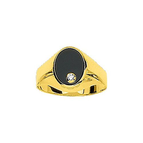 Chevalière Homme - Onyx - Or 18 Carats