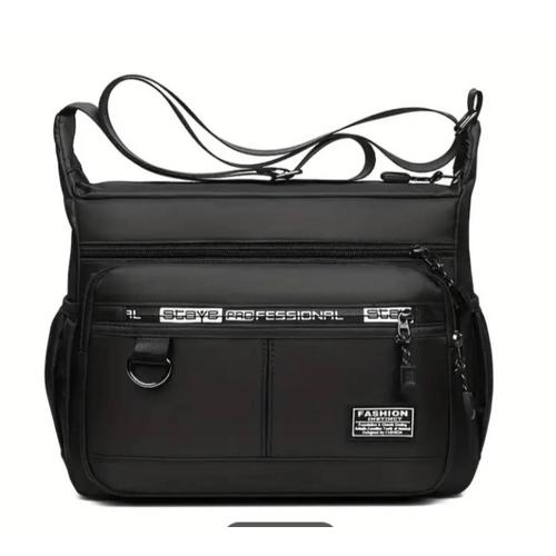 Sac bandoulière grande capacité multi poches PVC résistant