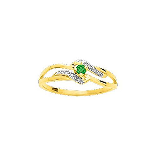 Bague Femme - Émeraude - Or 9 Carats