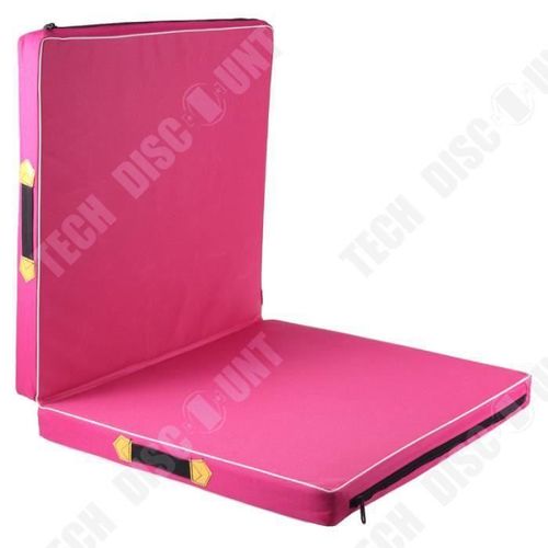 Td® Tapis Pliable Exercice De Sol/ Danse Tapis De Yoga Gymnastique Tapis Entraînement Pour La Maison Judo Gymnase 100x50x5cm (Rose)