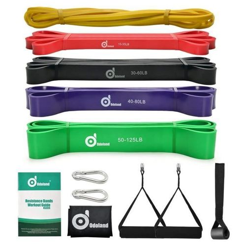Odoland Bandes De R?Sistance ?Lastique 9 En 1 Bandes D'exercice Durable Avec Ancrage De Porte Et Poign?Es Pour Fitness, Pilates