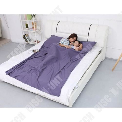 Td® Drap De Sac De Couchage Rectangulaire Drap De Sac Microfibre Pour Camping Hôtel Voyage/Equipement De Randonnée