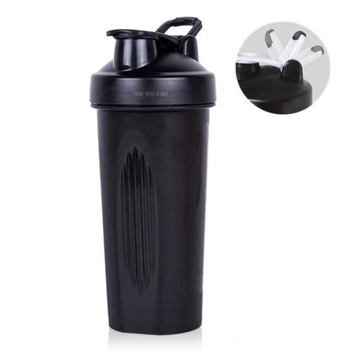 Td® Gourde Sport 600ml Femme Bouteille D'eau Sans Bpa Fitness Réutilisable École Bureau Anti-Fuite Portable Voyage Noir Camping