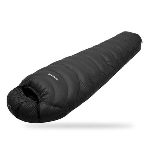 Td® Sac De Couchage Momie D'extérieur Noir Nylon /Sac De Couchage Camping Sarcophage Sport D'extérieur / Chaud Et Solide / Duvet Bla