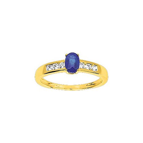 Bague Femme - Saphir - Oxyde De Zirconium - Or 18 Carats
