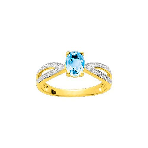 Bague Femme - Topaze - Oxyde De Zirconium - Or 18 Carats
