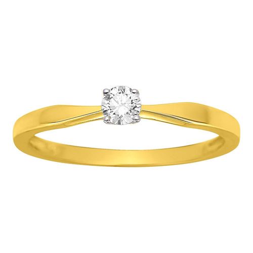 Bague Femme - Or 18 Carats - Diamant 0,14 Carats