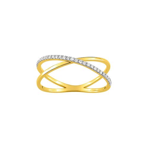 Bague Femme - Or 18 Carats - Diamant 0,11 Carats