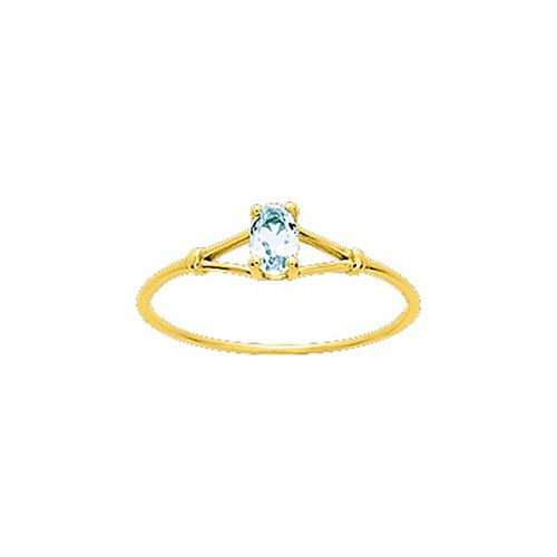 Bague Femme - Aigue Marine - Or 18 Carats