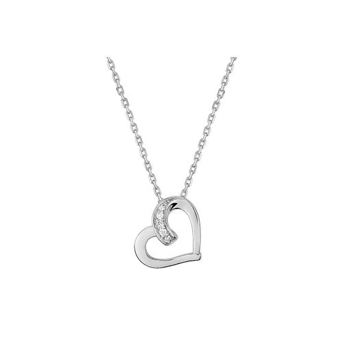 Collier Coeur Femme - Argent 925 - Longueur : 42 Cm
