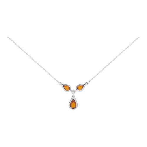 Collier Femme - Ambre - Argent 925 - Longueur : 42 Cm
