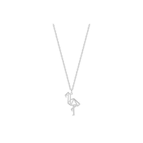 Collier Femme - Argent 925 - Longueur : 42 Cm - Flamant Rose
