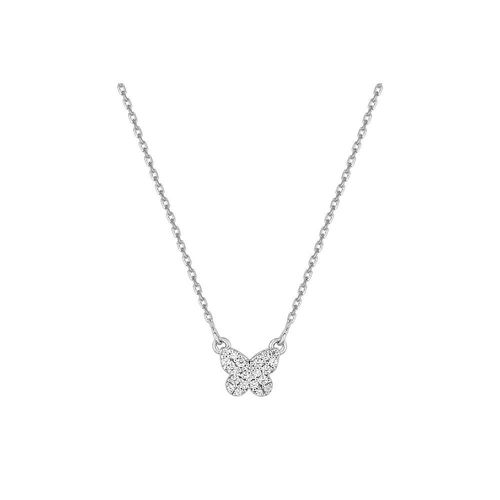 Collier Papillon Femme - Argent 925 - Longueur : 42 Cm