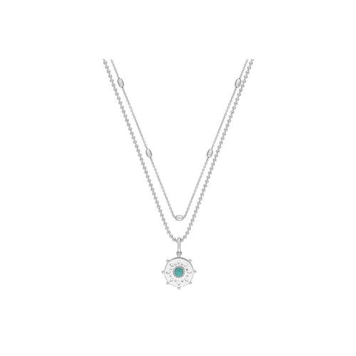 Collier Femme - Turquoise - Argent 925 - Longueur : 42 Cm