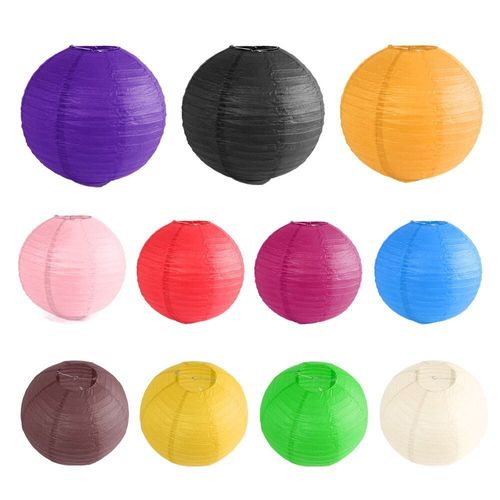 1 X Chinois Japonais Papier Lanterne Abat Jour Pour Fête Mariage, 40cm(16 "") Jaune Profond Promotion