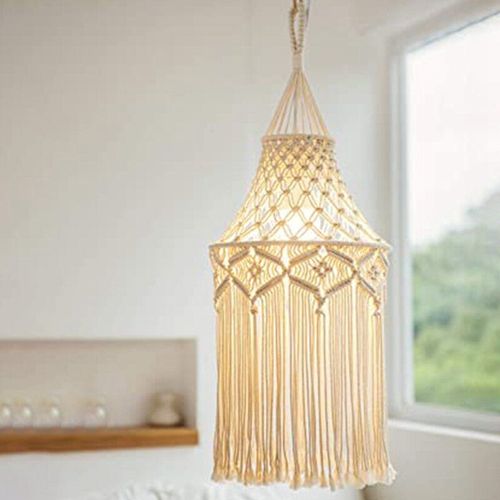 Abat Jour Suspendu En Macramé, Couverture De Lampe Moderne Pour Bureau, Chambre À Coucher, Salon, Crèche, Dortoir, Style Bohème, Décoration De La Maison