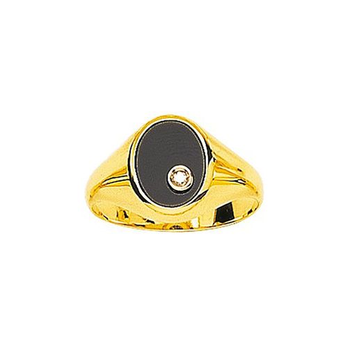 Chevalière Homme - Or 18 Carats - Diamant 0,02 Carats