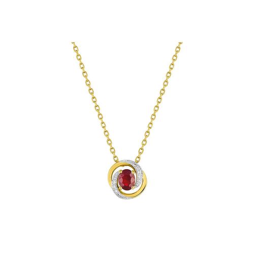 Collier Femme - Rubis - Or 18 Carats - Longueur : 42 Cm
