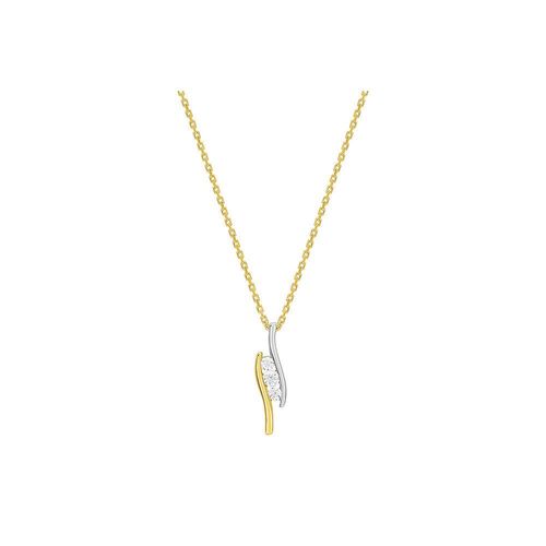 Collier Femme - Or 18 Carats - Diamant 0,15 Carats - Longueur : 42 Cm