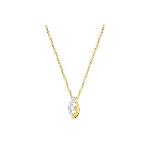 Collier Femme - Or 18 Carats - Diamant 0,04 Carats - Longueur : 42 Cm