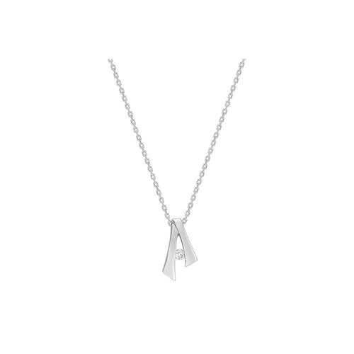 Collier Femme - Or 18 Carats - Diamant 0,04 Carats - Longueur : 42 Cm