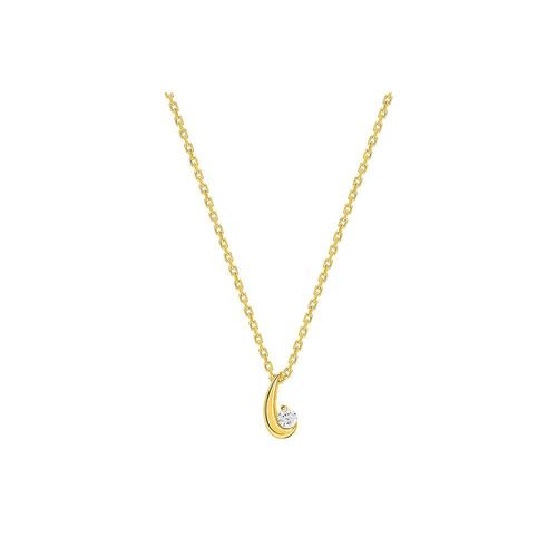 Collier Femme - Or 18 Carats - Diamant 0,05 Carats - Longueur : 42 Cm