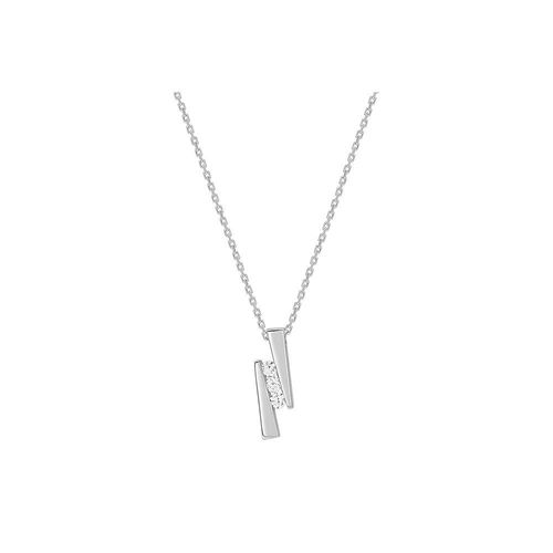 Collier Femme - Or 18 Carats - Diamant 0,15 Carats - Longueur : 42 Cm