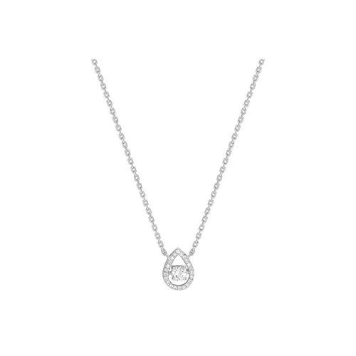 Collier Femme - Or 18 Carats - Diamant 0,12 Carats - Longueur : 42 Cm