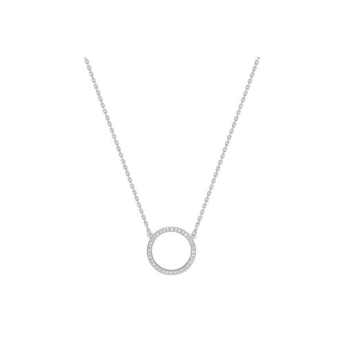 Collier Femme - Or 18 Carats - Diamant 0,09 Carats - Longueur : 42 Cm