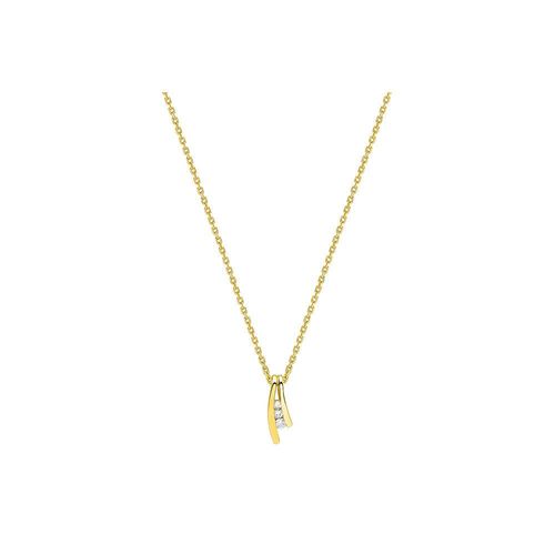 Collier Femme - Or 18 Carats - Diamant 0,05 Carats - Longueur : 42 Cm