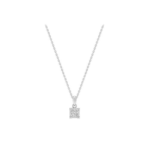 Collier Femme - Or 18 Carats - Diamant 0,15 Carats - Longueur : 42 Cm