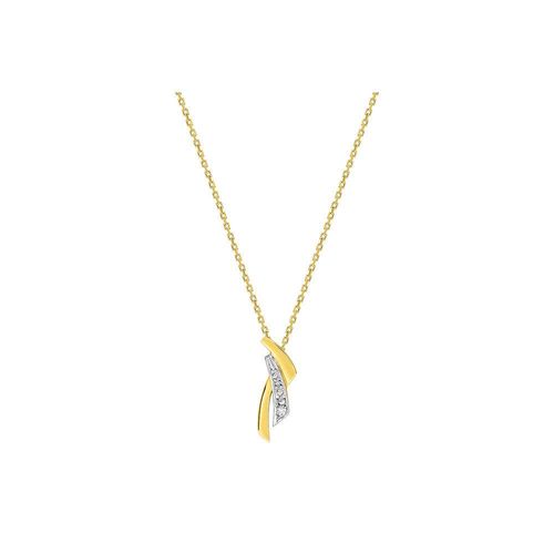 Collier Femme - Or 18 Carats - Diamant 0,01 Carats - Longueur : 42 Cm
