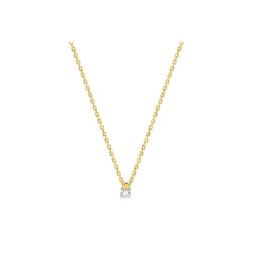 Collier Femme - Or 18 Carats - Diamant 0,04 Carats - Longueur : 42 Cm