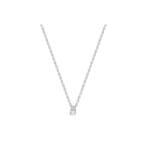 Collier Femme - Or 18 Carats - Diamant 0,04 Carats - Longueur : 42 Cm