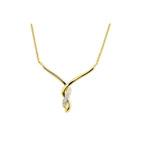 Collier Femme - Or 18 Carats - Diamant 0,02 Carats - Longueur : 42 Cm