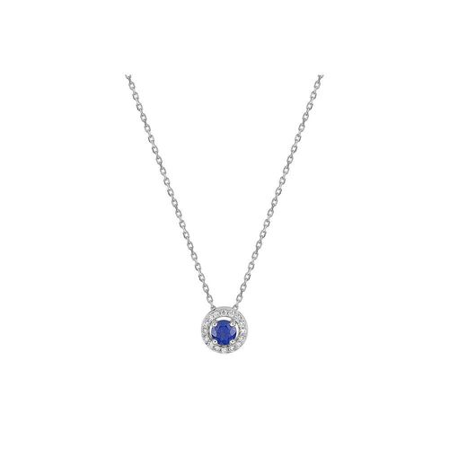 Collier Femme - Saphir - Or 18 Carats - Longueur : 42 Cm