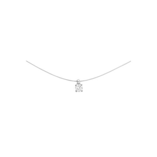 Collier Femme - Oxyde De Zirconium - Or 18 Carats - Longueur : 42 Cm