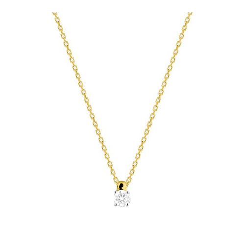 Collier Femme - Or 18 Carats - Diamant 0,14 Carats - Longueur : 42 Cm